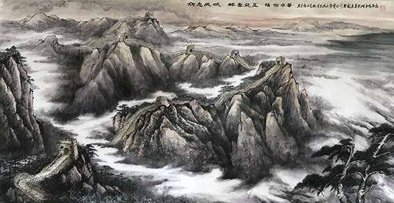 王鸣荣作品1《众志成城 祥云突显 福佑中华》